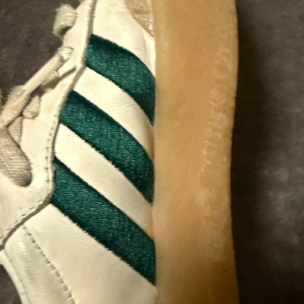 adidas Samba Platform Sneakers White with Dark Green and Gum Sole - Picture 9 of 12